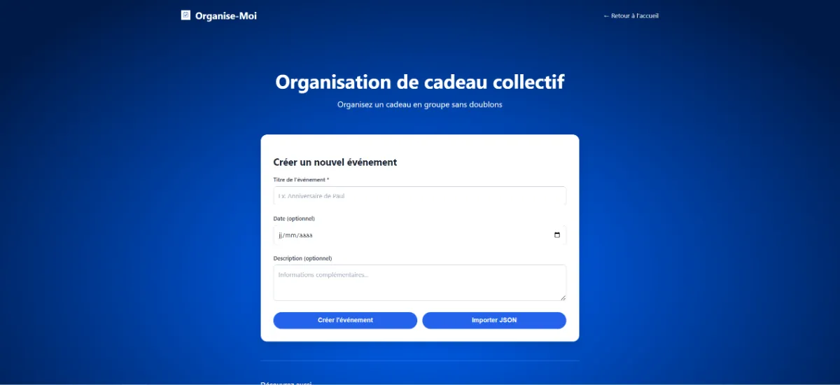 Cadeau collectif - Organise-Moi
